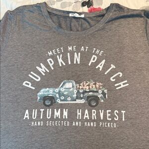 Maurices Gray Pumpkin Patch Tee